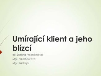 Prezentace Zuzany Procházkové, Jiřího Krejčího a Nikol Spůrové (KC SANANIM) na téma Umírající klient, AT konference 2018
